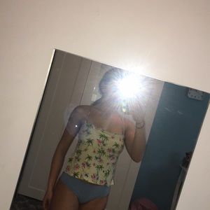 flowered OPENED BACK swimsuit 🌷